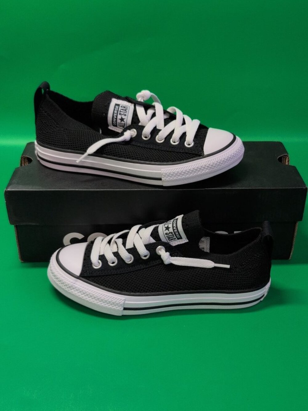 Converse Chuck Taylor All Star Easy On Knit Girls Shoes US 1 Black